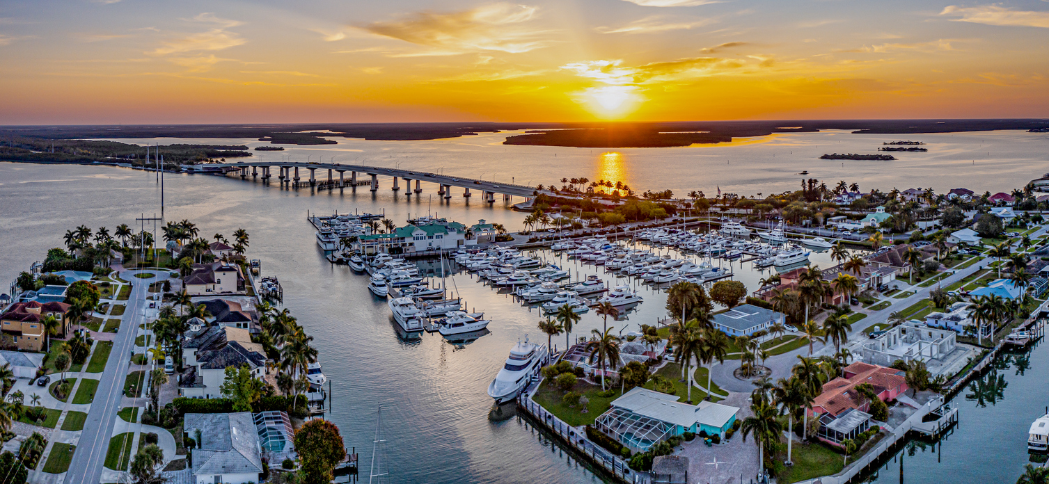 Marco Island Florida Marina at Sunrise