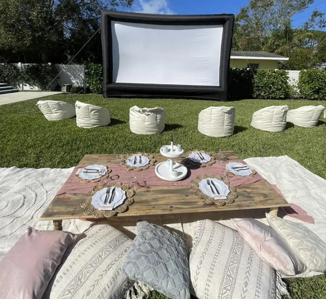 Outdoor Movie Party at a Vacation Rental