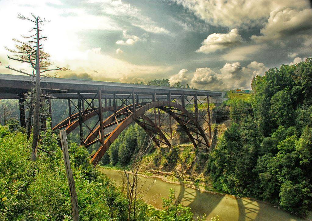 Bridge over Zoar Valley leading to the Southern Tier of Western New York