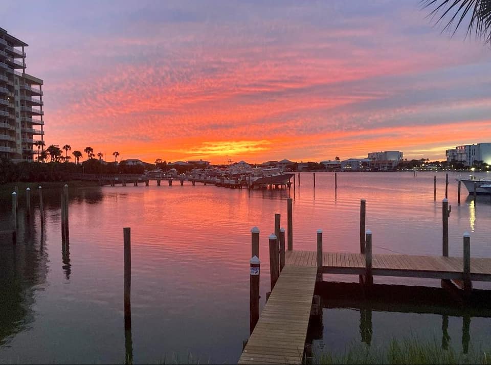 Dock and Restaurant View on Holiday Isle Florida