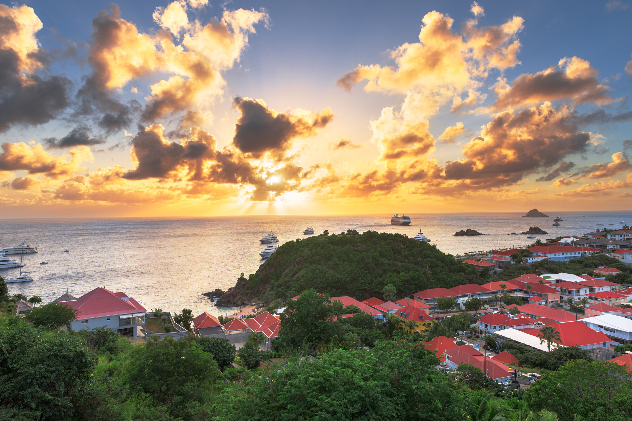 The Town of Gustavia St Barts in the Caribbean