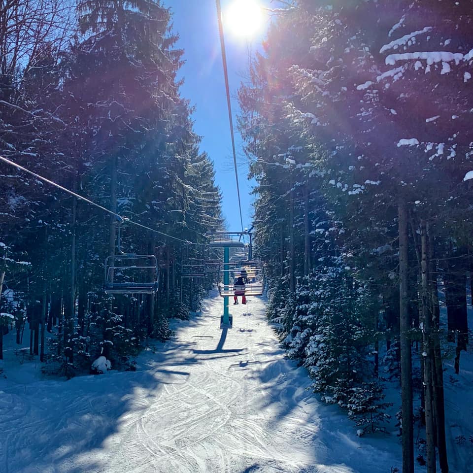 Holiday Valley Ski Slopes and Chairlift in the Pines