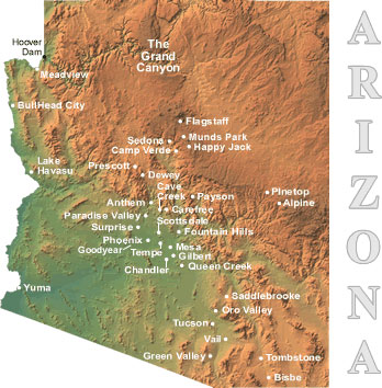 Arizona Vacation Rental Map | Find Rentals